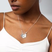 Classic Braille Initial Necklace - Sterling Silver