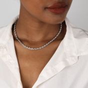 Classic Rope Chain Necklace - Stainless Steel