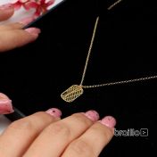 Small Map Tag Silhouette Necklace [18K Gold Plated]
