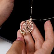 Map Necklace with Names [18K Gold Plated]