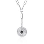 Personalized Compass Necklace with Nano Bible [Sterling Silver]