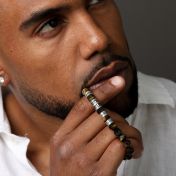 Cross Men Name Bracelet with Green Tiger Eye Stones