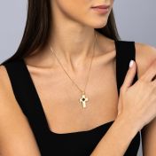 Cross Necklace with Nano Bible [18K Gold Plated]