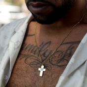 Cross Necklace with Nano Bible for Men - 18K Gold Vermeil