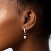 White Crystals Pearl Earrings