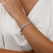 Sparkling Curb Chain Bracelet [Sterling Silver]