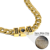 Personalized Cuban Chain with Nano Bible [18K Gold Plated]