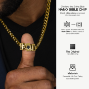 Personalized Cuban Chain with Nano Bible [18K Gold Plated]