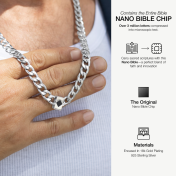 Cuban Link Chain with Nano Bible for Men – 8mm