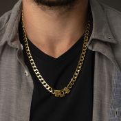 Personalized Cuban Chain with Nano Bible [18K Gold Plated]