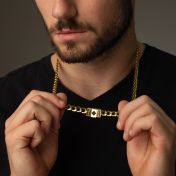 Personalized Cuban Chain with Nano Bible [18K Gold Plated]