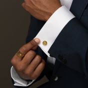 Navigator's Map Etched Cufflinks [18K Gold Vermeil]