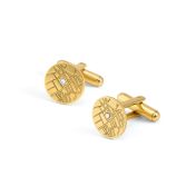 Navigator's Map Etched Cufflinks [18K Gold Vermeil]