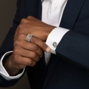 Navigator's Map Etched Cufflinks [Sterling Silver]