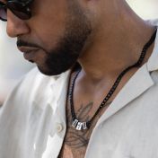 Diamond Cross Dark Cuban Link Chain With Names