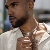 Diamond Cross Dark Cuban Link Chain With Names