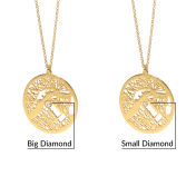Precious Spot Map Necklace [14 Karat Gold]