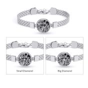 Precious Spot Silhouette Map Bracelet with Milanese Chain [Sterling Silver]