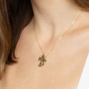 Duo Cross Harmony Necklace [Gold Plated]