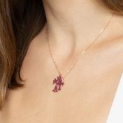 Duo Cross Harmony Necklace [Rose Gold Plated]