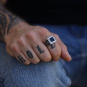 Elijah Black Onyx Signet Men Ring - Sterling Silver