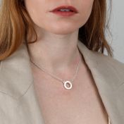 Cara Double Layer Necklace [Sterling Silver] - With Initial Charms