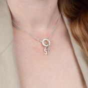Cara Double Layer Necklace [Sterling Silver] - With Initial Charms