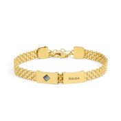 Milanese Chain Name Bracelet With Nano Bible [18K Gold Plated]