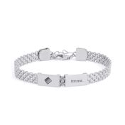 Milanese Chain Name Bracelet With Nano Bible [Sterling Silver]