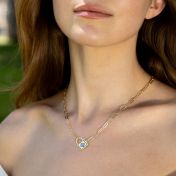 Faith Lock Link Chain Necklace with Nano Bible [18K Gold Vermeil]