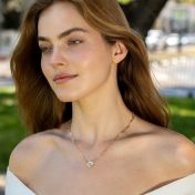 Faith Lock Link Chain Necklace with Nano Bible [18K Gold Vermeil]