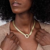 Family Circle Name Necklace [18K Gold Plated]