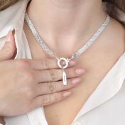 Cara Herringbone Necklace [Sterling Silver]