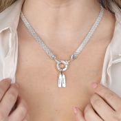 Cara Herringbone Necklace [Sterling Silver]