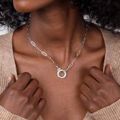 Cara Paperclip Necklace [Sterling Silver]