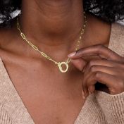 Cara Paperclip Necklace [18K Gold Plated]