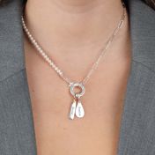 Cara Paperclip & Pearl Necklace [Sterling Silver]
