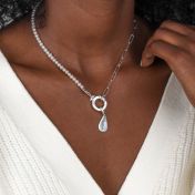 Cara Paperclip & Pearl Necklace [Sterling Silver]