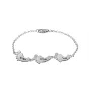 Footsteps Name Bracelet - Sterling Silver