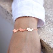 Footsteps Name Bracelet - Rose Gold Plated