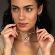 Family Tree Name Necklace With Nano Bible [Sterling Silver]