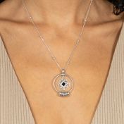 Family Tree Name Necklace With Nano Bible [Sterling Silver]