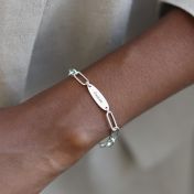 Paperclip Style Name Bracelet [Sterling Silver]