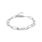 Paperclip Style Name Bracelet [Sterling Silver]