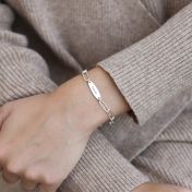 Paperclip Style Name Bracelet [Sterling Silver]