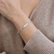 Paperclip Style Name Bracelet [Sterling Silver]