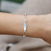 Paperclip Style Name Bracelet [Sterling Silver]