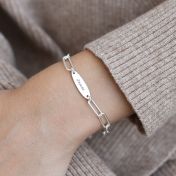 Paperclip Style Name Bracelet [Sterling Silver]