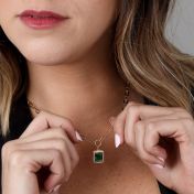 Green Halo Necklace