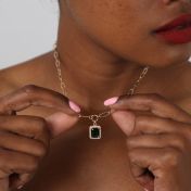 Green Halo Necklace